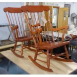 ROCKING CHAIRS, a pair, shaker style, 104cm H. (2)