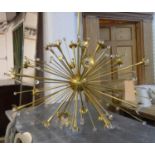 SPUTNIK CHANDELIER, contemporary brass finish, 164.5cm Drop approx.