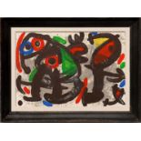 JOAN MIRO Untitled, 1970, lithograph, printed by Maeght, 35cm x 55cm, framed and glazed.