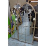 GARDEN MIRRORS, a set of three, 66cm x 158cm. (3)