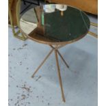 WINE TABLE, 1960's French style, gilt and mirror, 63.5cm x 43.5cm Diam approx.