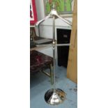 VALET STAND, polished metal finish, 127cm H approx.