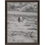 SALVADOR DALI 'Dali Swimming', poster, with signature in the plate, 80cm x 60cm, framed and