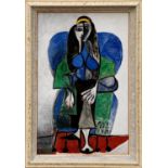 PABLO PICASSO 'Jacqueline', quadrichrome, 85cm x 55cm, framed and glazed.