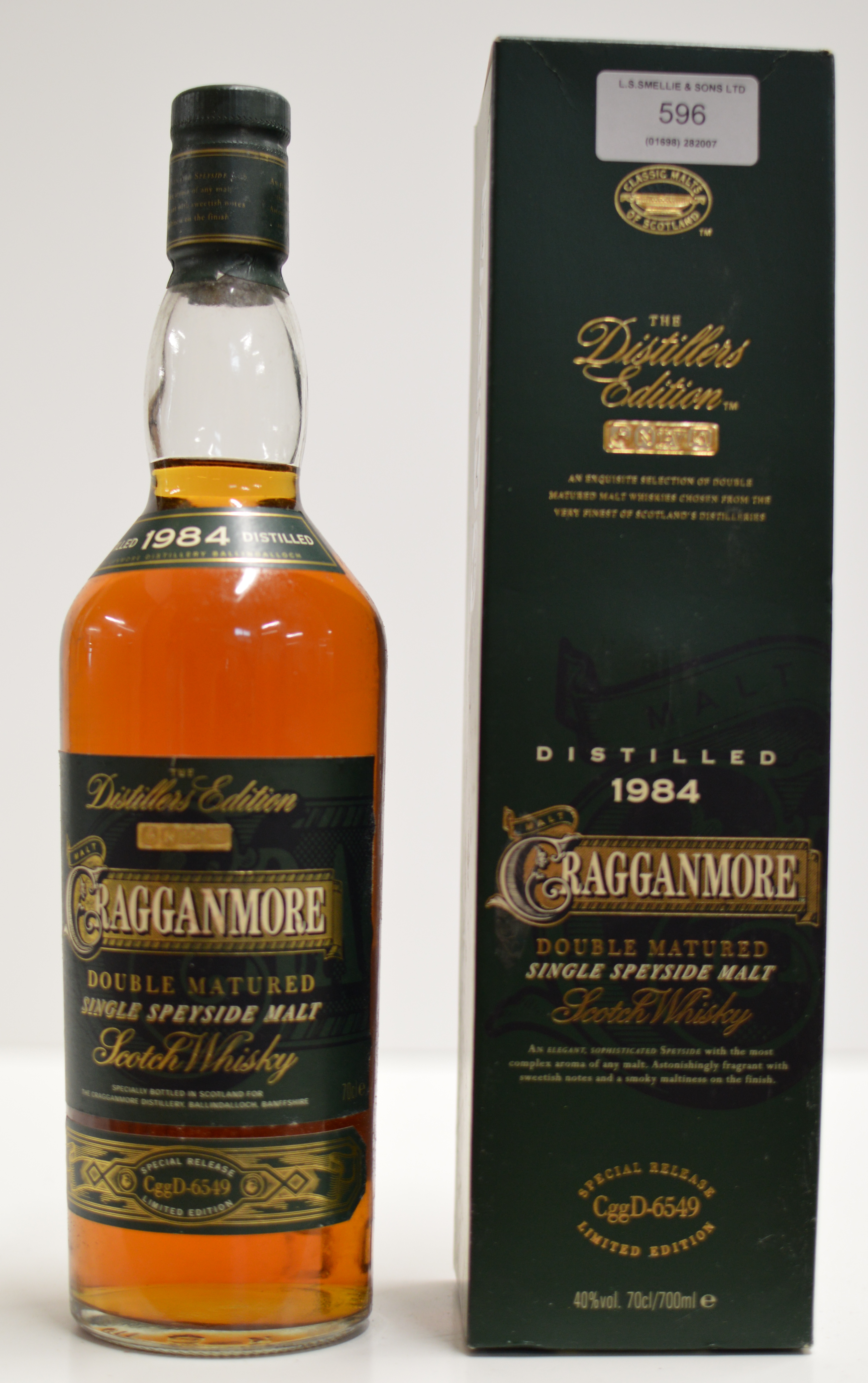 CRAGGANMORE 1984 DISTILLERS EDITION DOUBLE MATURED SPEYSIDE SINGLE MALT SCOTCH WHISKY, WITH