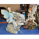 2 LARGE NOVELTY FIGURINE DISPLAYS