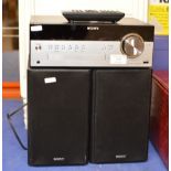 SONY CMT-SBT100B STEREO WITH TWIN SPEAKERS & REMOTE