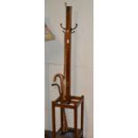 OAK HALLSTAND WITH QUANTITY STICKS