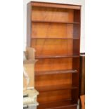 MAHOGANY EFFECT OPEN BOOKCASE