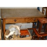VICTORIAN 2 DRAWER HALL TABLE OR DESK