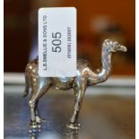 NOVELTY BIRMINGHAM SILVER PIN CUSHION MODELLED AS A CAMEL