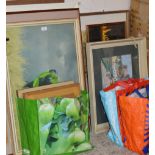 LARGE QUANTITY OF VARIOUS PICTURES, PAINTINGS, PRINTS ETC