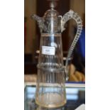 ORNATE WHITE METAL MOUNTED CLARET JUG