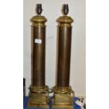 PAIR OF LARGE CYLINDRICAL TABLE LAMP BASES