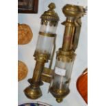 PAIR OF BRASS GWR CARRIAGE WALL SCONCES