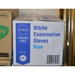 BOX OF 10 X 100 PAIRS OF NITRILE DISPOSABLE GLOVES - SIZE LARGE