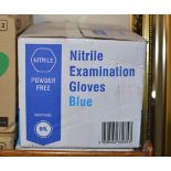 BOX OF 10 X 100 PAIRS OF NITRILE DISPOSABLE GLOVES - SIZE LARGE