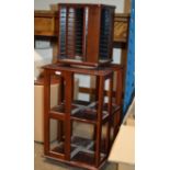 MINIATURE REVOLVING BOOKCASE & NOVELTY BOOKCASE STYLE CD STAND