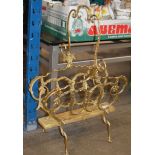 ONYX GILT METAL MAGAZINE RACK