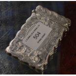 ORNATE BIRMINGHAM SILVER CARD CASE