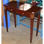 MAHOGANY EFFECT 2 DRAWER HALL TABLE