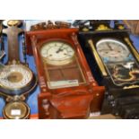 MODERN BAROMETER & 2 REPRODUCTION WALL CLOCKS