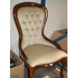 MAHOGANY FRAMED BEDROOM CHAIR