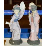 2 LLADRO GEISHA FIGURINES