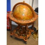 REPRODUCTION WORLD GLOBE DRINKS TROLLEY