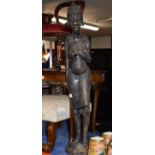 LARGE WOODEN AFRICAN STYLE FIGURINE