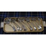 A COLLECTION OF 14 VARIOUS SILVER TODDY & SAUCE LADLES INCLUDING PROVINCIAL SILVER EXAMPLES,