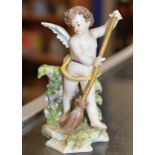 DRESDEN PORCELAIN CHERUB FIGURE