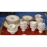 TRAY WITH QUANTITY PARAGON FLORAL TEA WARE