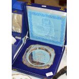 SILVER JUBILEE SALVER WITH PRESENTATION BOX