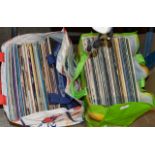 2 BAGS WITH QUANTITY LP RECORDS, ROCK, METAL, POP, 70'S, BLUES, FOLK ROCK ETC