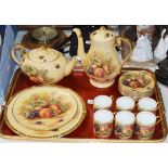 TRAY WITH ASSORTED AYNSLEY PORCELAIN