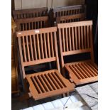 PATIO TABLE & 6 WOODEN PATIO CHAIRS