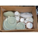 BOX CONTAINING QUANTITY VARIOUS TEA & DINNER WARE, POOLE ETC