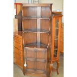 OAK CORNER DISPLAY CABINET