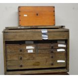 WOODEN STORAGE UNIT & WOODEN BOX