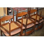 SET OF 6 RETRO TEAK CHAIRS & FIRE FENDER