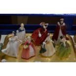 7 VARIOUS ROYAL DOULTON FIGURINE ORNAMENTS