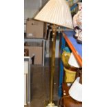 BRASS COLUMNED STANDARD LAMP