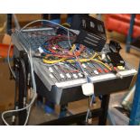 SOUNDCRAFT MIXING DESK UNIT ON TROLLEY STAND