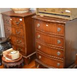 2 VARIOUS MAHOGANY 4 DRAWER CHESTS