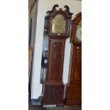 VICTORIAN MAHOGANY CASED GRANDFATHER CLOCK WITH BRASS FACE