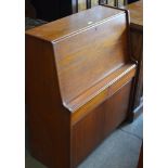 TEAK WRITING BUREAU WITH 2 DRAWERS & UNDER PRESS