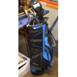 PING GOLF BAG WITH QUANTITY WILSON STAFF GOLF CLUBS