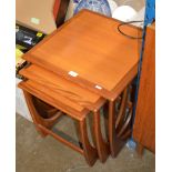 NEST OF 3 TEAK TEA TABLES