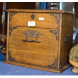 VICTORIAN OAK STATIONARY CABINET